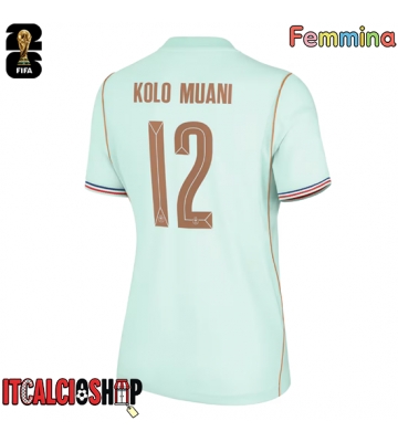 Francia Randal Kolo Muani #12 Seconda Maglia Femmina Mondiali 2026 Manica Corta